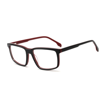 Men Cristal Eyeglasses: Luther- Black & Red - SpecSMART Eye Clinic (Diagonal View)